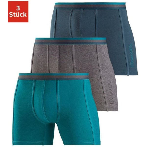 Bench. Langer Boxer (Packung, 3-St) Unterhosen mit elastischem Bund und Logodruck auf dem Bein