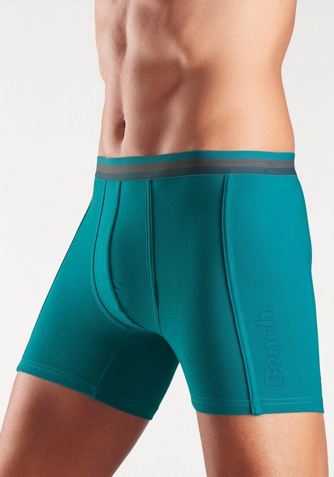 Bench. Langer Boxer (Packung, 3-St) Unterhosen mit elastischem Bund und Logodruck auf dem Bein – Bild 2 von 5