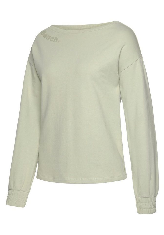 Bench. Loungewear Sweatshirt mit gerafften Ärmelbündchen, Loungeanzug – Bild 4 von 5