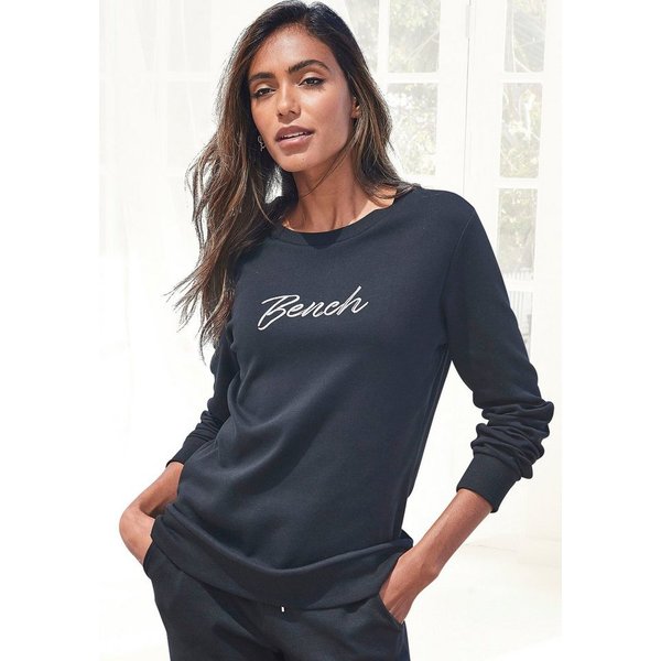 Bench. Loungewear Sweatshirt mit Logostickerei, Loungewear
