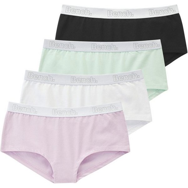 Bench. Panty (Packung, 4-St) unifarben, mit Logoschriftzug, Baumwollmischung