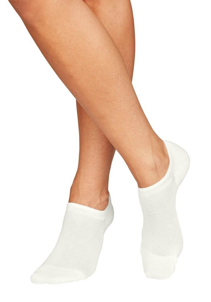 Bench. Sneakersocken Damen Füßlinge, Rutschfest Silikon, Atmungsaktive Kurzsocken (Packung, 10-Paar, No Show) mit Pikeestruktur für Loafer und Sneaker Schuhe – Bild 3 von 5
