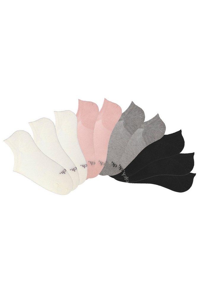Bench. Sneakersocken Damen Füßlinge, Rutschfest Silikon, Atmungsaktive Kurzsocken (Packung, 10-Paar, No Show) mit Pikeestruktur für Loafer und Sneaker Schuhe – Bild 2 von 5