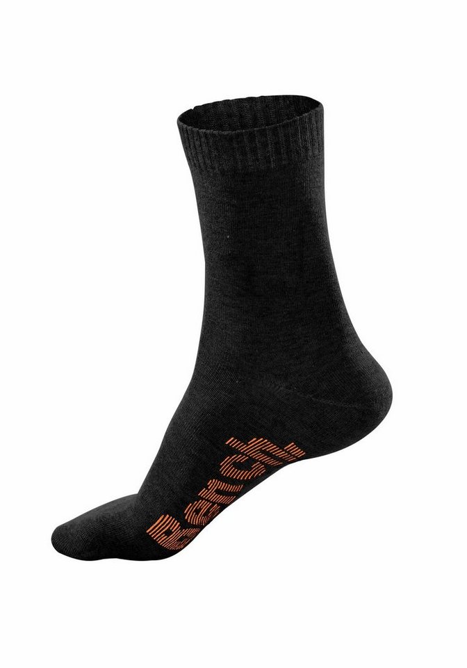 Bench. Socken Damen Herren Basic Socken für Freizeit und Alltag (Box, 6-Paar, in der Geschenkbox) in der praktischen Box mit verschiedenfarbigen Logos – Bild 3 von 5