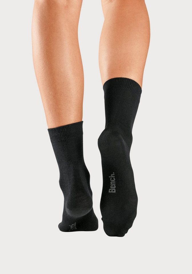 Bench. Socken Damen Wollsocken, Basic mit weichem Gummibund, Wandersocken (Packung, 3-Paar) Damensocken aus flauschigem Material mit wärmender Wolle – Bild 4 von 5