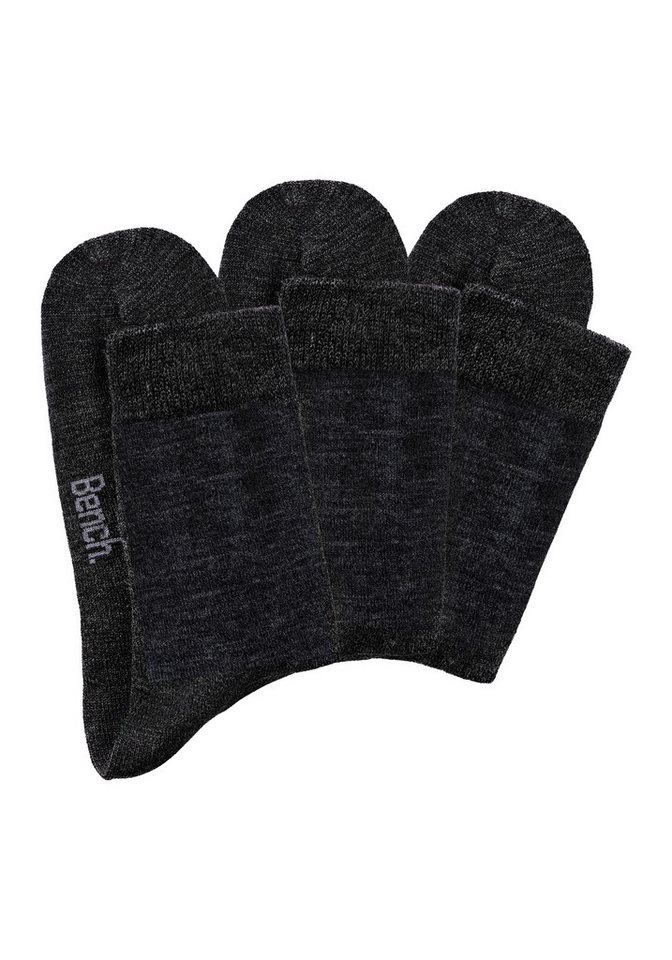 Bench. Socken Herren Wollsocken, Basic uni (Packung, 3-Paar, Gr. 39-42 bis 47-48) Herrensocken mit wärmender Wolle – Bild 2 von 5