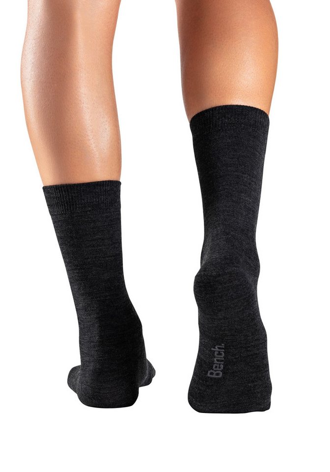 Bench. Socken Herren Wollsocken, Basic uni (Packung, 3-Paar, Gr. 39-42 bis 47-48) Herrensocken mit wärmender Wolle – Bild 4 von 5