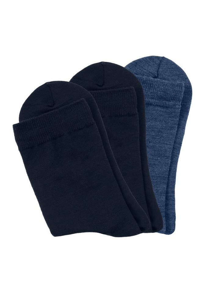 Bench. Socken Herren Wollsocken, Basic uni (Packung, 3-Paar, Gr. 39-42 bis 47-48) Herrensocken mit wärmender Wolle – Bild 2 von 5