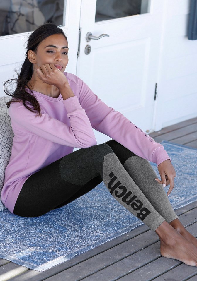 Bench. Strickstrumpfleggings Damen, Teenie (Packung Gr. 32/34 bis 40/42) Strickstrumpfhose ohne Fuß im sportiven Colorblockdesign – Bild 3 von 5