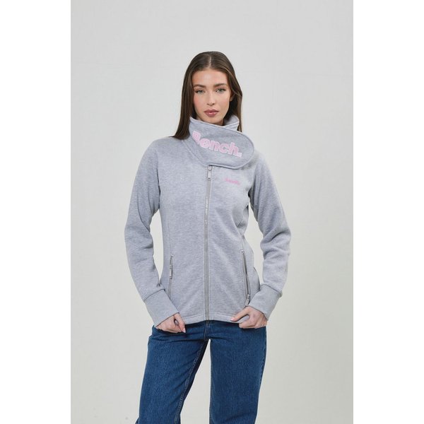 Bench. Sweatjacke HAYLO aus Baumwolle und Polyester, figurbetonte Passform, Langarm