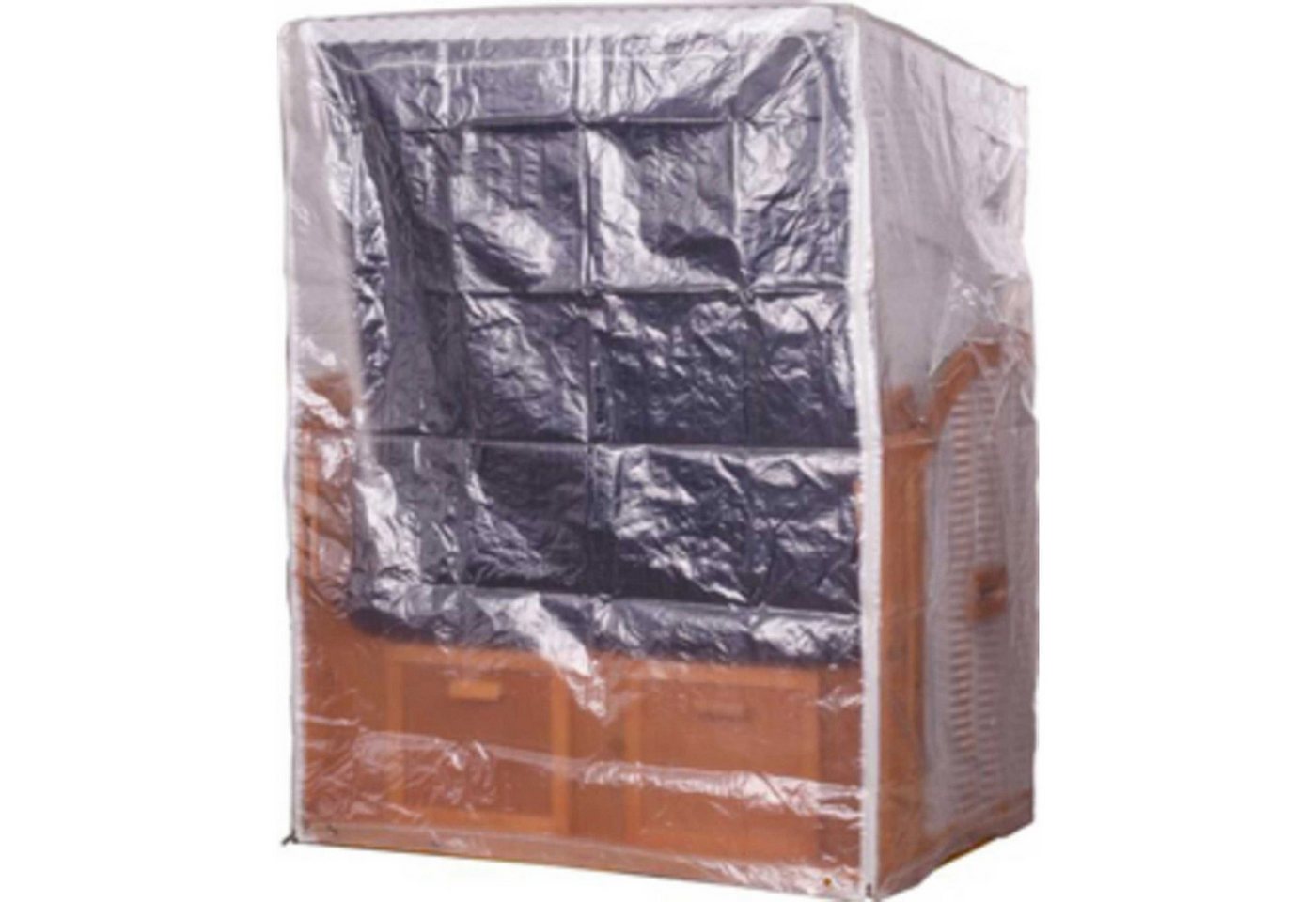 bene living Strandkorb-Schutzhülle Basic PVC - Zweisitzer - Größe M (Outdoor-Set, 1-St., Strandkorb-Schutzhülle Größe M), transparent - schneller Staub- und Sch – Bild 2 von 2