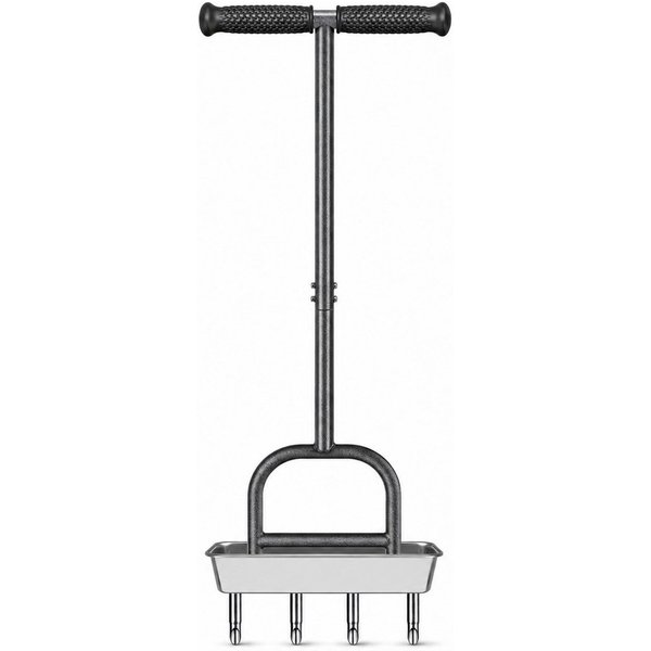 BeneLabel Rasenlüfter Manuell Aerifizierer mit Auffangschale, für Garten‑Rasenpflege, 28,6 cm Arbeitsbreite, (1-tlg), Rasenspecht mit 4 hohlen Zinken & Reinigun