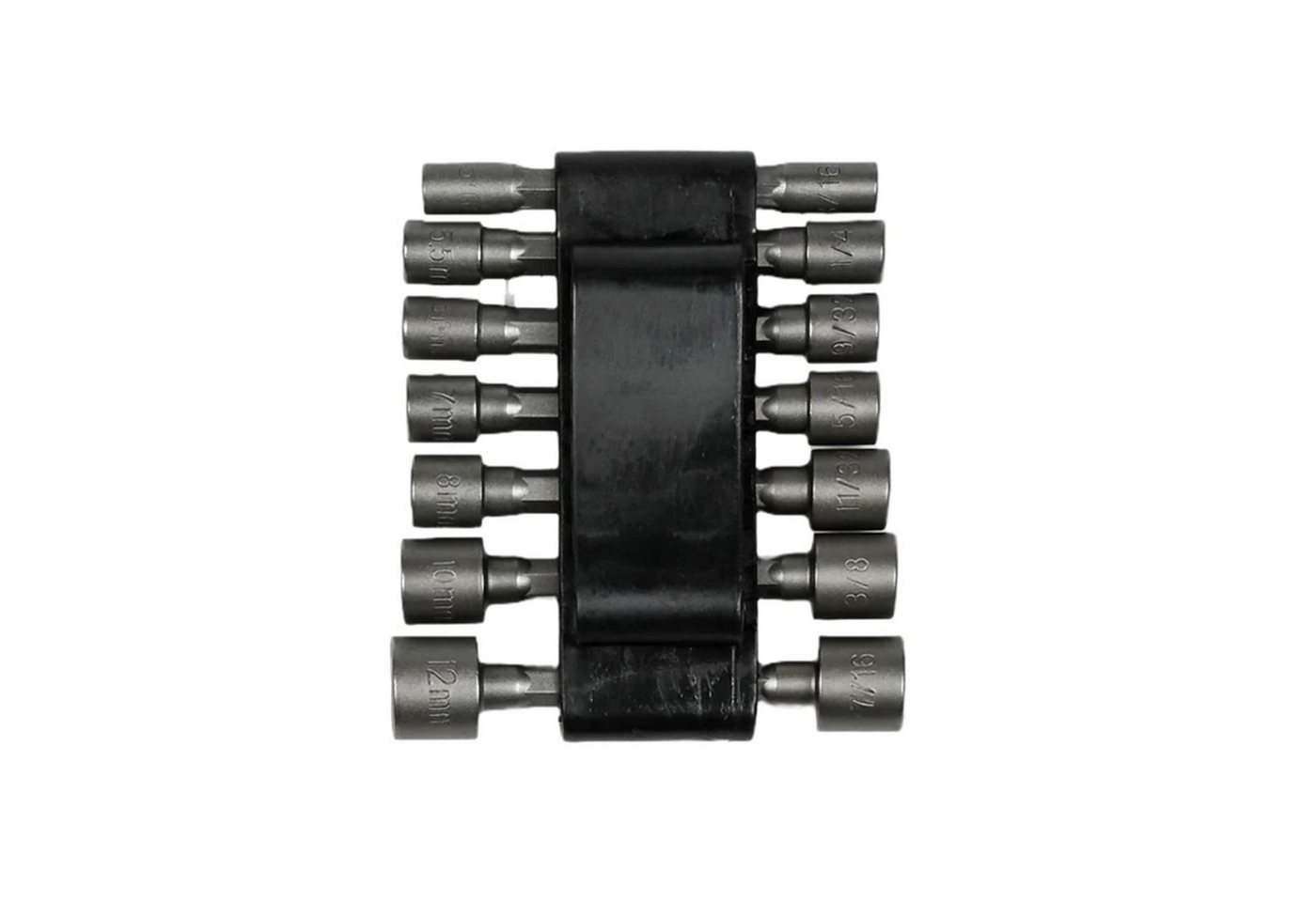 BENSON Bit-Set Stecknuss Bit Nuss Set 14-teilig Außensechskant, 5-12mm, Steckschlüssel, Bitsatz – Bild 4 von 5