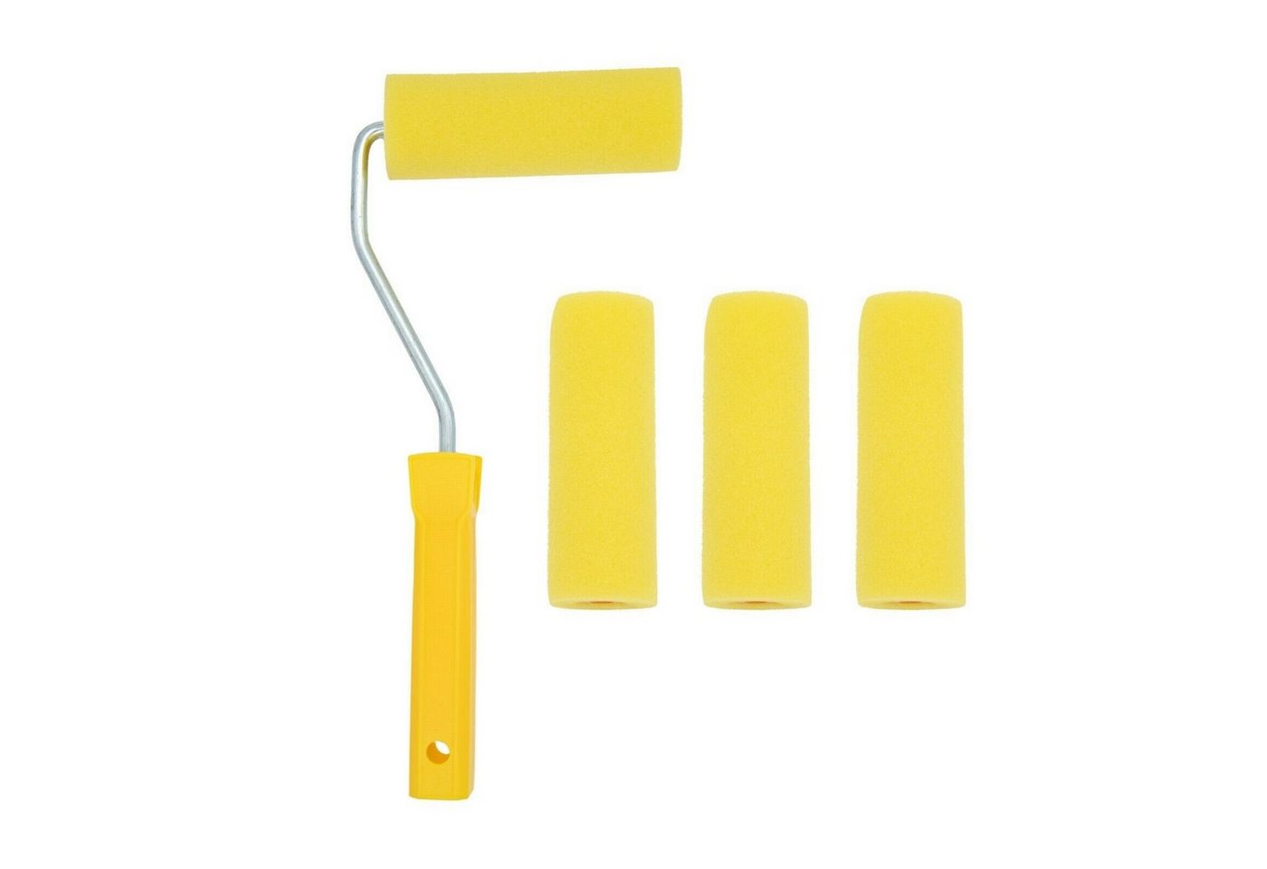 BENSON Farbroller Farbroller Set 10 tlg Schaumwalzen, Schaumstoffwalzen, Lackier-Set, Lackset, Farbwalzenhalter – Bild 2 von 2
