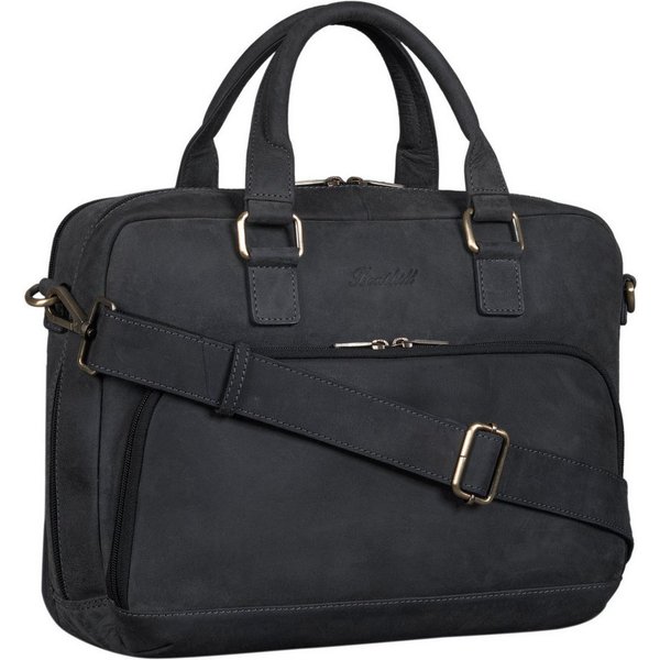 Benthill Aktentasche Echt Leder Laptoptasche Notebooktasche Aktentasche Vintage Groß Herren, Schultergurt / Umhängegurt Reißverschlussfach