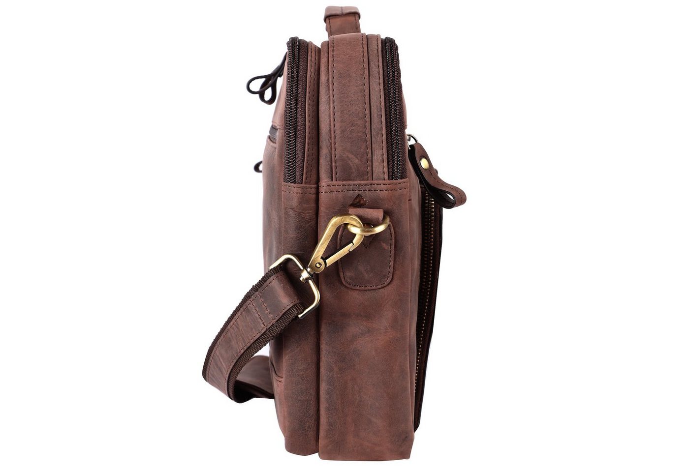 Benthill Aktentasche Echt Leder Laptoptasche Notebooktasche Umhängetasche Laptoptasche, Schultergurt / Umhängegurt Reißverschlussfach – Bild 5 von 5