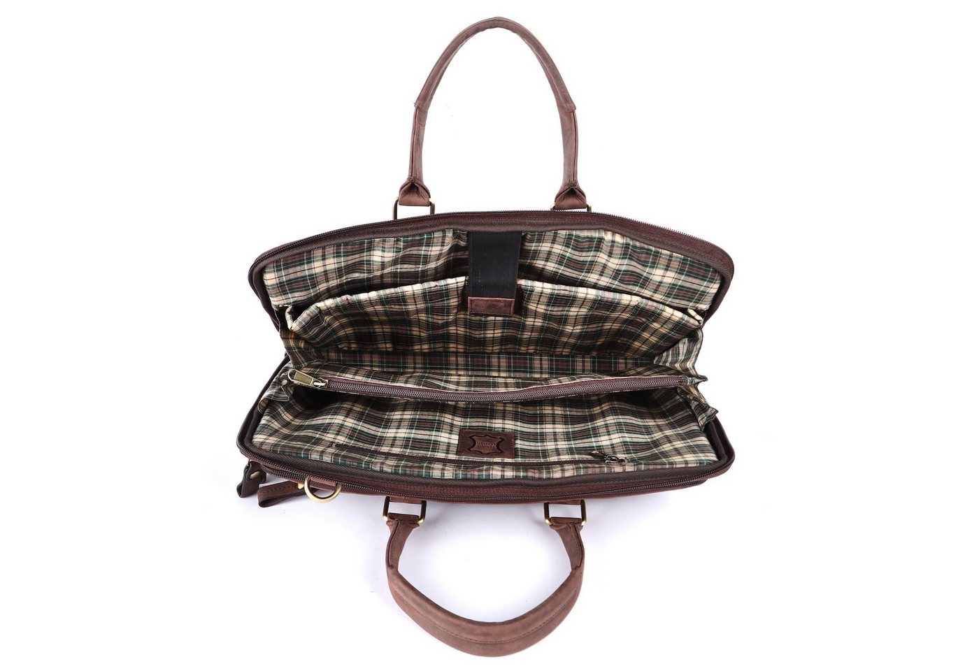 Benthill Aktentasche Echt Leder Laptoptasche Notebooktasche Umhängetasche Laptoptasche, Schultergurt / Umhängegurt Reißverschlussfach – Bild 3 von 5
