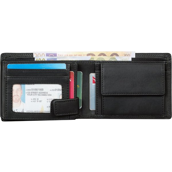 Benthill Geldbörse Herren Echt-Leder Geldbeutel RFID Großes Portemonnaie Männer Vintage, RFID-Schutz Kartenfächer Münzfach