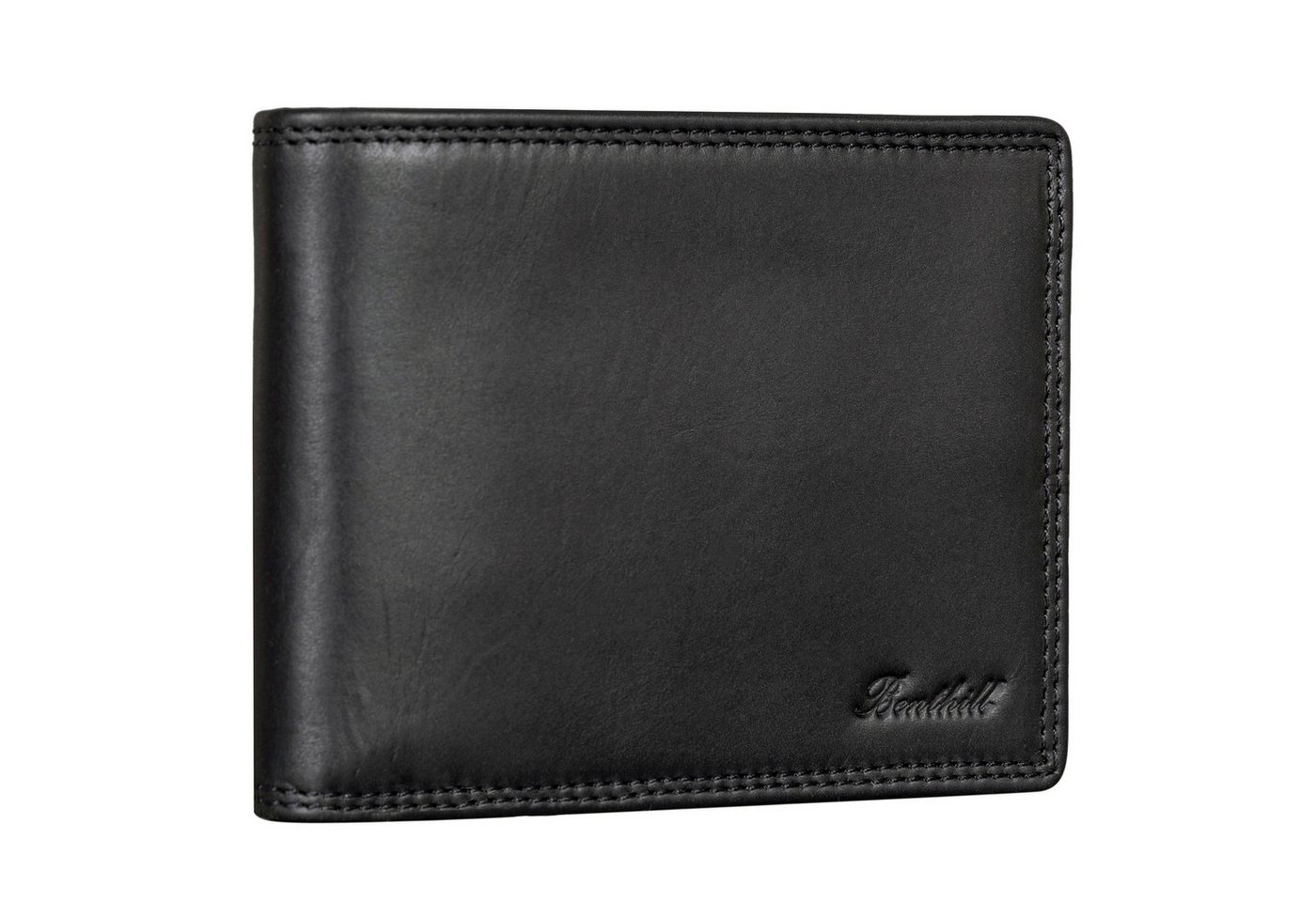 Benthill Geldbörse Herren Echt-Leder Geldbeutel RFID Großes Portemonnaie Männer Vintage, RFID-Schutz Kartenfächer Münzfach – Bild 5 von 5
