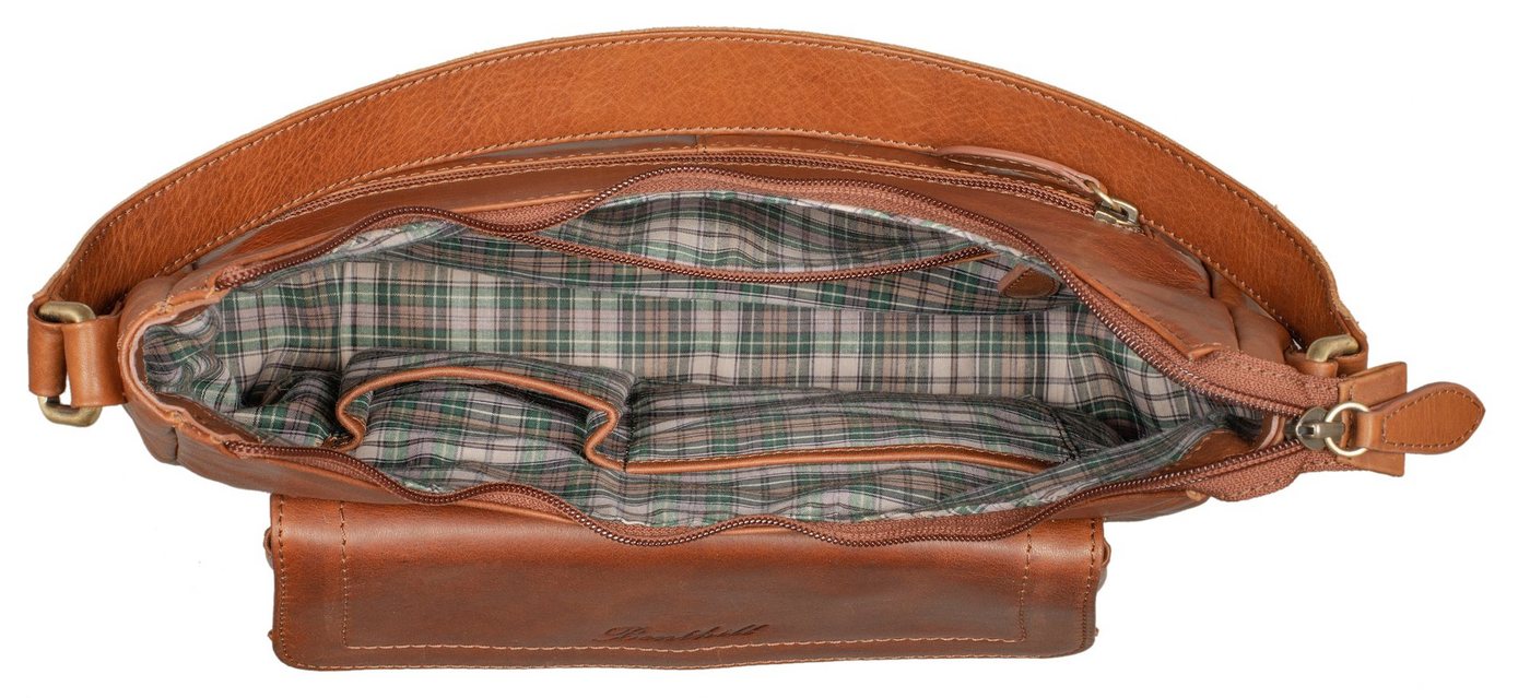 Benthill Handtasche Damen Echt Leder Schultertasche Umhängetasche Ledertasche Umhängegurt, Schultergurt / Umhängegurt Reißverschlussfach – Bild 3 von 5