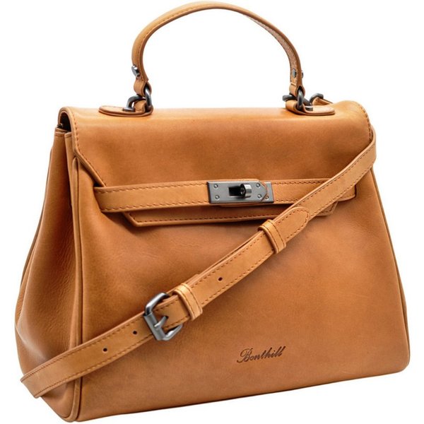 Benthill Henkeltasche Damen Echt Leder Handtasche Umhängetasche Vintage Bag Shopper, Reißverschlussfach