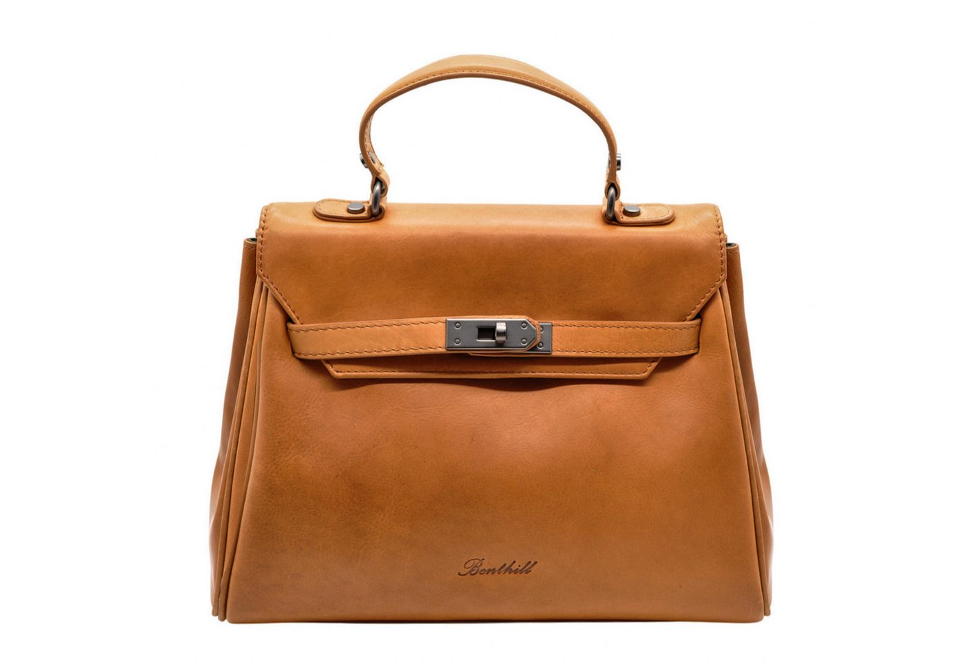 Benthill Henkeltasche Damen Echt Leder Handtasche Umhängetasche Vintage Bag Shopper, Reißverschlussfach – Bild 3 von 5