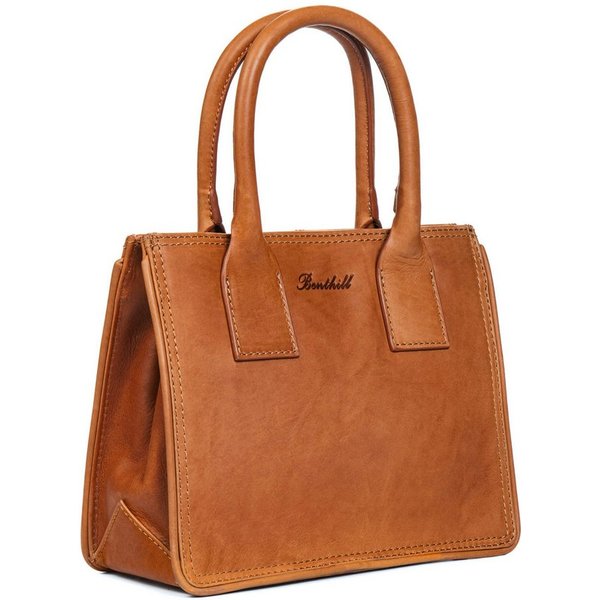 Benthill Henkeltasche Damen Echt Leder Tasche Henkeltasche Handtasche Frauen Schultertasche, Reißverschlussfach