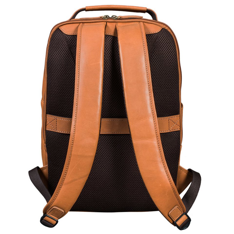 Benthill Rucksack Echt Leder Rucksack Damen Herren Backpack Lederrucksack Reise Bag, Reißverschlussfach – Bild 5 von 5