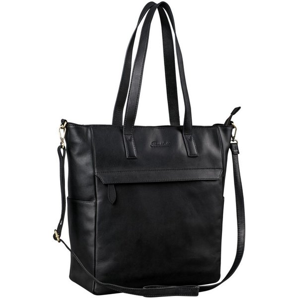 Benthill Shopper Damen Echt Leder Groß Ledertasche Umhängetasche Handtasche Vintage, Schultergurt / Umhängegurt Reißverschlussfach