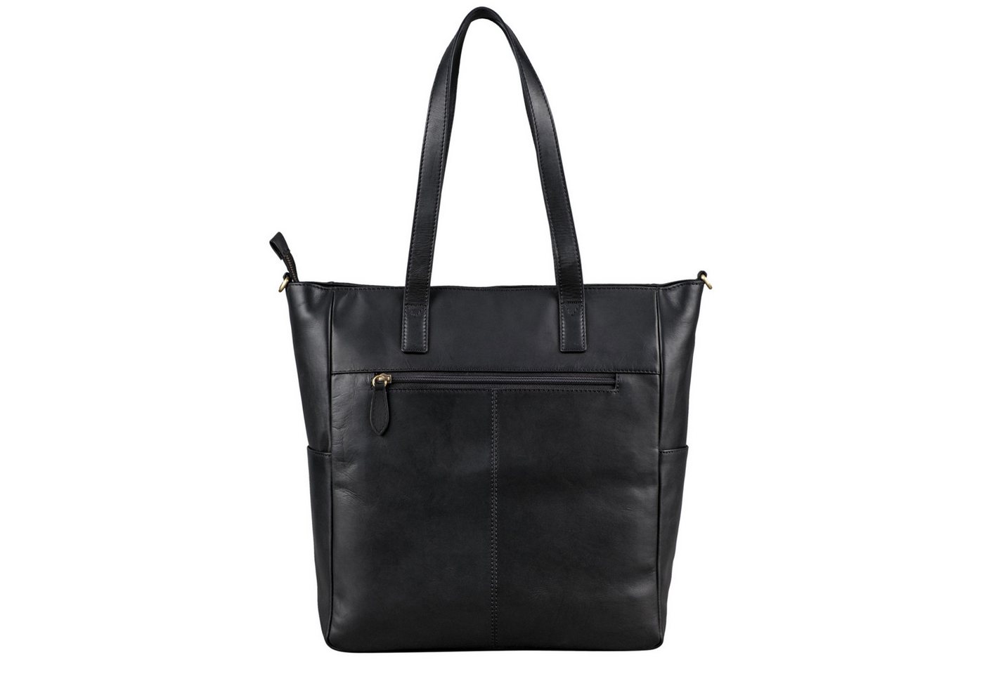 Benthill Shopper Damen Echt Leder Groß Ledertasche Umhängetasche Handtasche Vintage, Schultergurt / Umhängegurt Reißverschlussfach – Bild 5 von 5