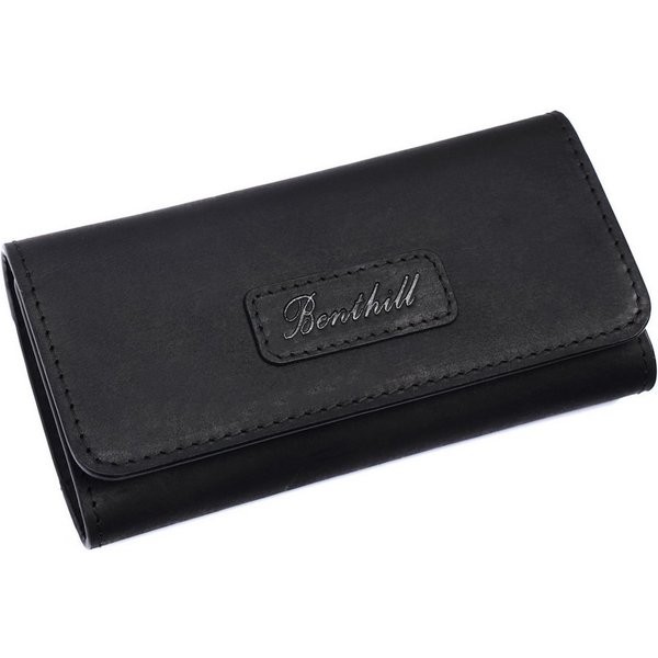 Benthill Tabakbeutel Echt Leder Tabaktasche Premium Tabakbeutel Drehertasche Echtleder, Reißverschlussfach