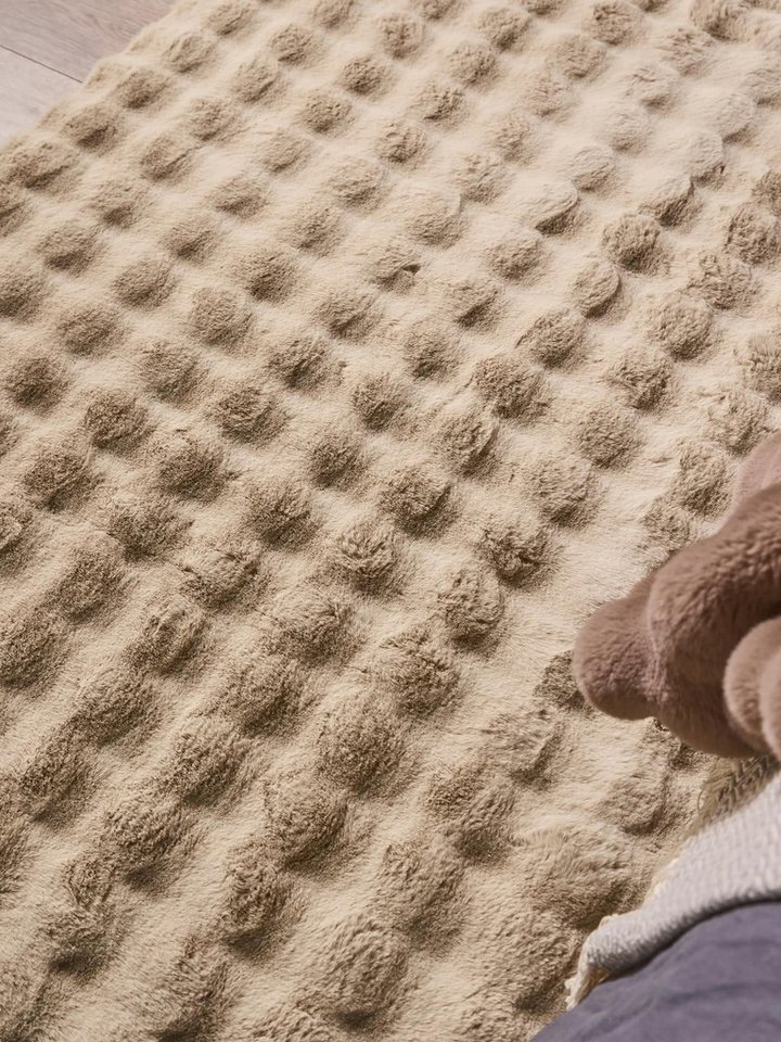benuta Fellteppich Dave, rechteckig, Höhe: 31 mm, Teppich Wohnzimmer, Schlafzimmer, Esszimmer, Flur, Kunstfaser, Cozy – Bild 3 von 5