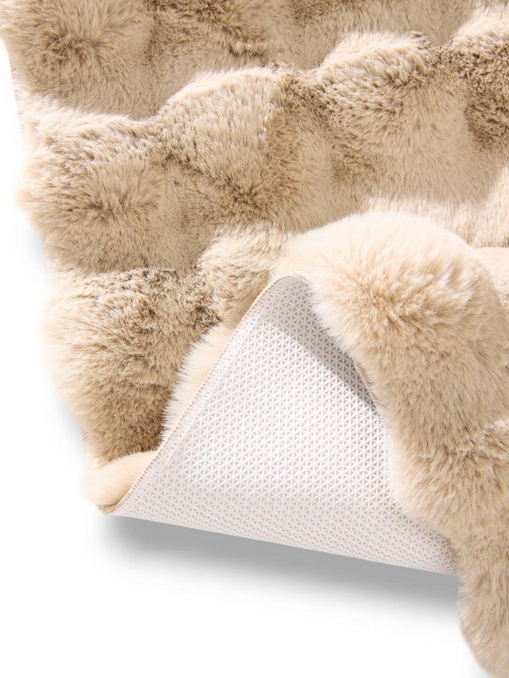 benuta Fellteppich Dave, rechteckig, Höhe: 31 mm, Teppich Wohnzimmer, Schlafzimmer, Esszimmer, Flur, Kunstfaser, Cozy – Bild 4 von 5