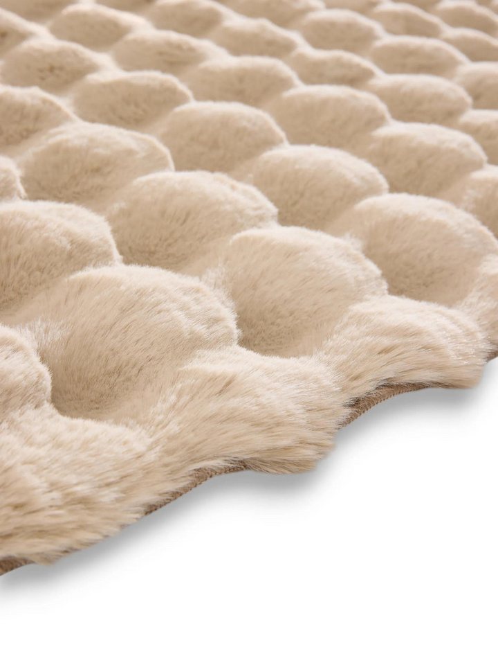 benuta Fellteppich Dave, rechteckig, Höhe: 31 mm, Teppich Wohnzimmer, Schlafzimmer, Esszimmer, Flur, Kunstfaser, Cozy – Bild 5 von 5