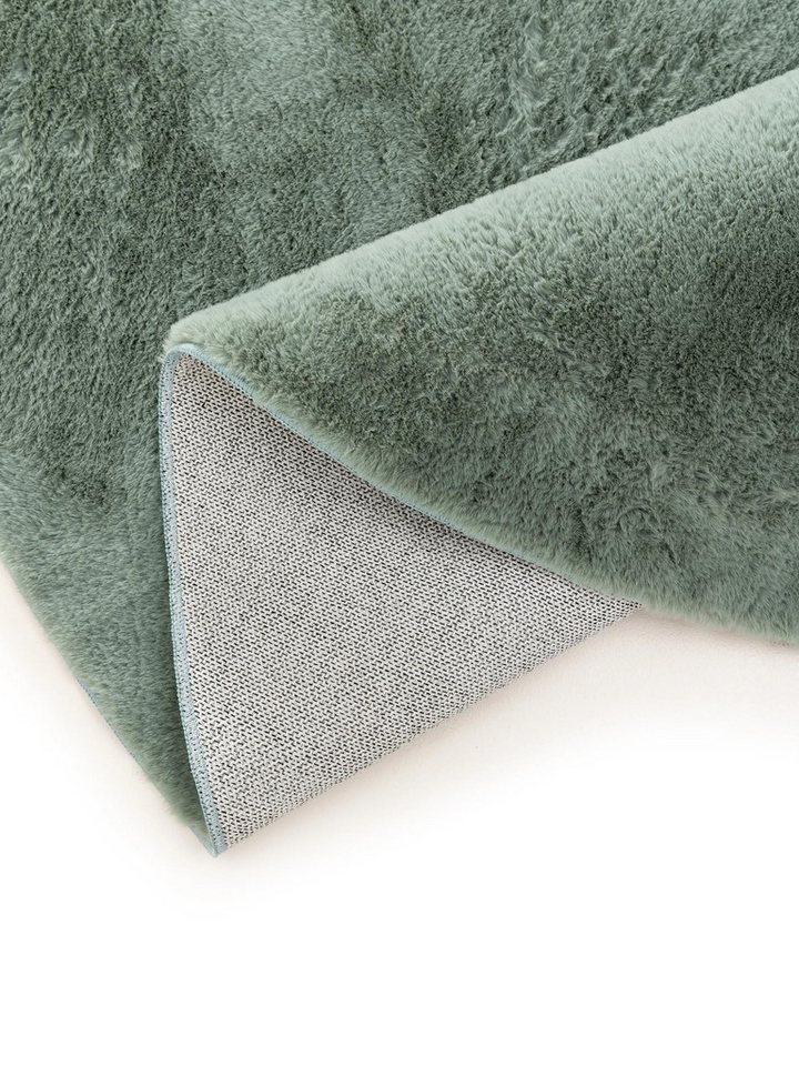 benuta Fellteppich Furry, rund, Höhe: 11 mm, Teppich Wohnzimmer, Esszimmer, Schlafzimmer, Flur, Weich, Rutschfest – Bild 5 von 5
