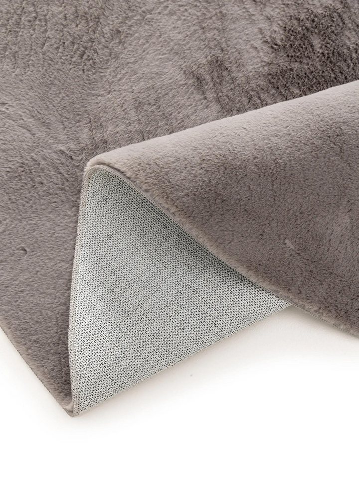 benuta Fellteppich Furry, rund, Höhe: 11 mm, Teppich Wohnzimmer, Esszimmer, Schlafzimmer, Flur, Weich, Rutschfest – Bild 5 von 5