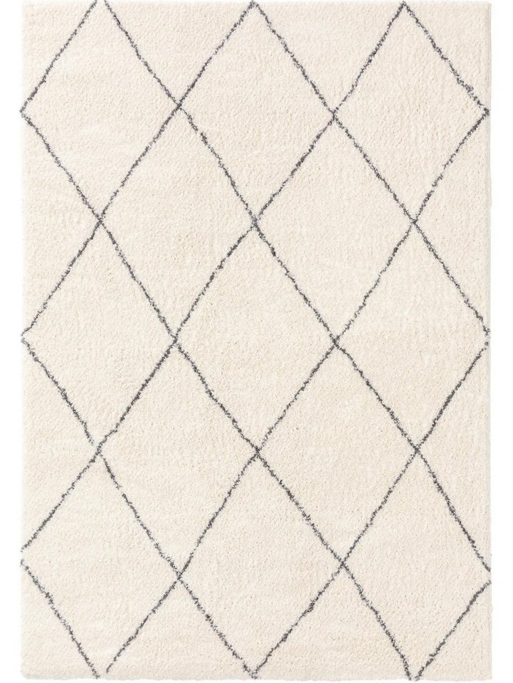 benuta Hochflor-Teppich Benno, rechteckig, Höhe: 21 mm, Teppich Wohnzimmer, Schlafzimmer, Esszimmer, Flur, Kunstfaser, Cozy – Bild 2 von 5