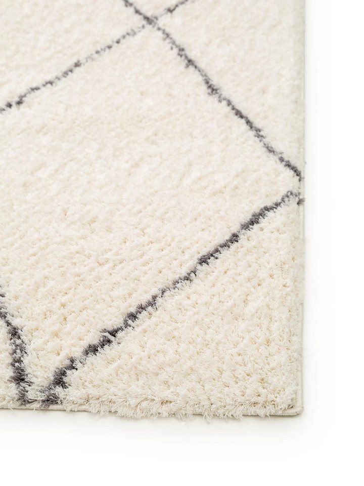 benuta Hochflor-Teppich Benno, rechteckig, Höhe: 21 mm, Teppich Wohnzimmer, Schlafzimmer, Esszimmer, Flur, Kunstfaser, Cozy – Bild 4 von 5