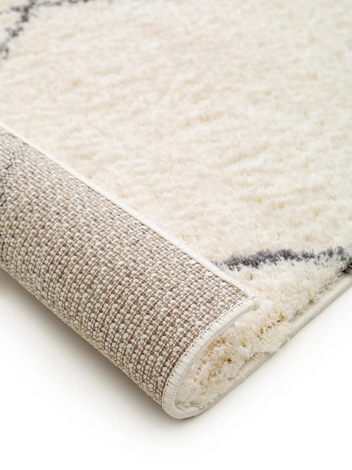 benuta Hochflor-Teppich Benno, rechteckig, Höhe: 21 mm, Teppich Wohnzimmer, Schlafzimmer, Esszimmer, Flur, Kunstfaser, Cozy – Bild 5 von 5