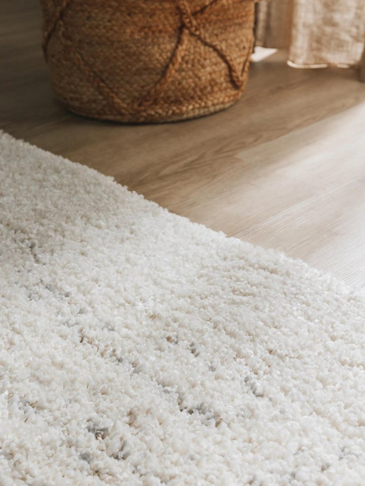 benuta Hochflor-Teppich Gobi, rechteckig, Höhe: 21 mm, Teppich Wohnzimmer, Schlafzimmer, Esszimmer, Flur, Kunstfaser, Cozy – Bild 3 von 5