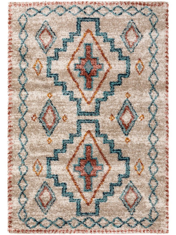benuta Hochflor-Teppich Gobi, rechteckig, Höhe: 21 mm, Teppich Wohnzimmer, Schlafzimmer, Esszimmer, Flur, Kunstfaser, Cozy – Bild 2 von 5