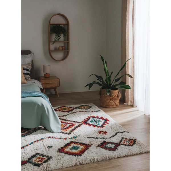 benuta Hochflor-Teppich Gobi, rechteckig, Höhe: 21 mm, Teppich Wohnzimmer, Schlafzimmer, Esszimmer, Flur, Kunstfaser, Cozy