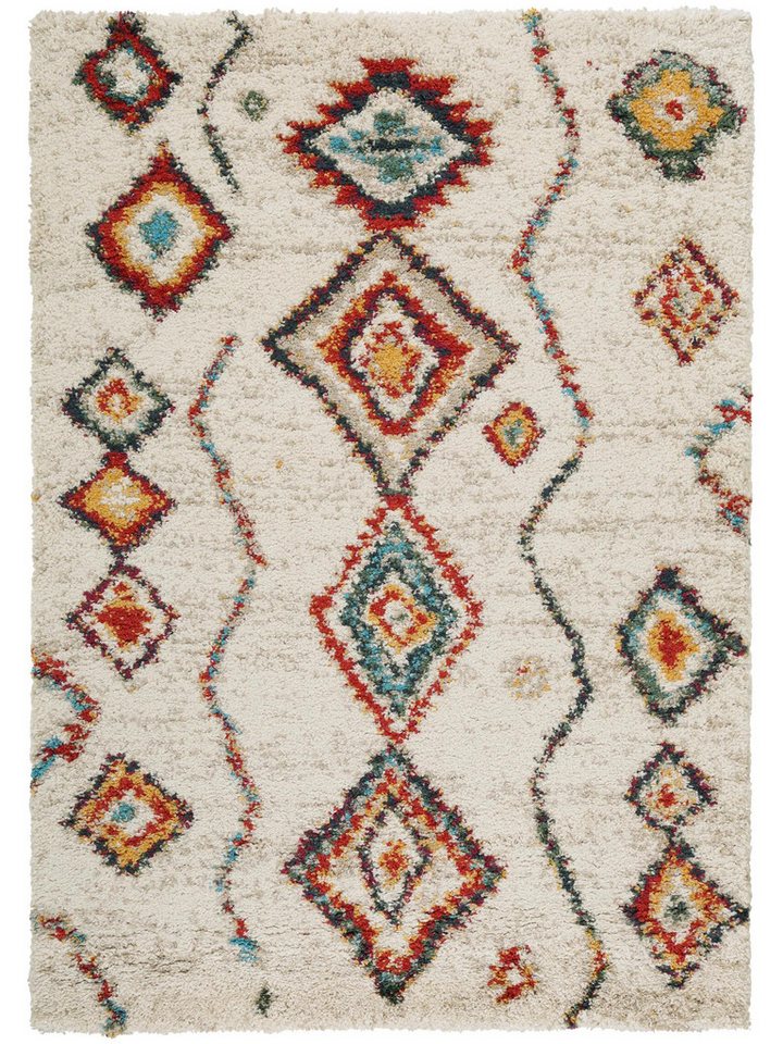 benuta Hochflor-Teppich Gobi, rechteckig, Höhe: 21 mm, Teppich Wohnzimmer, Schlafzimmer, Esszimmer, Flur, Kunstfaser, Cozy – Bild 2 von 5