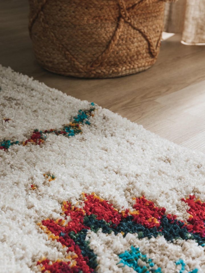 benuta Hochflor-Teppich Gobi, rechteckig, Höhe: 21 mm, Teppich Wohnzimmer, Schlafzimmer, Esszimmer, Flur, Kunstfaser, Cozy – Bild 3 von 5