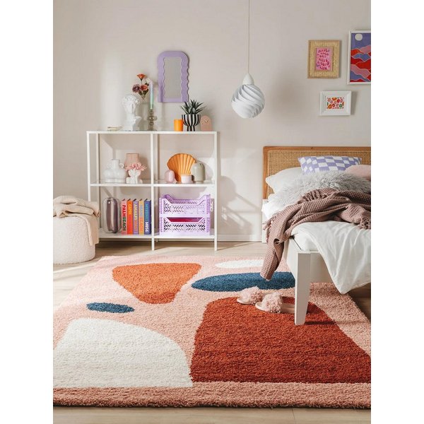 benuta Hochflor-Teppich Louise, rechteckig, Höhe: 21 mm, Teppich Wohn-, Ess- und Schlafzimmer, Flur, Kunstfaser, Gemütlich