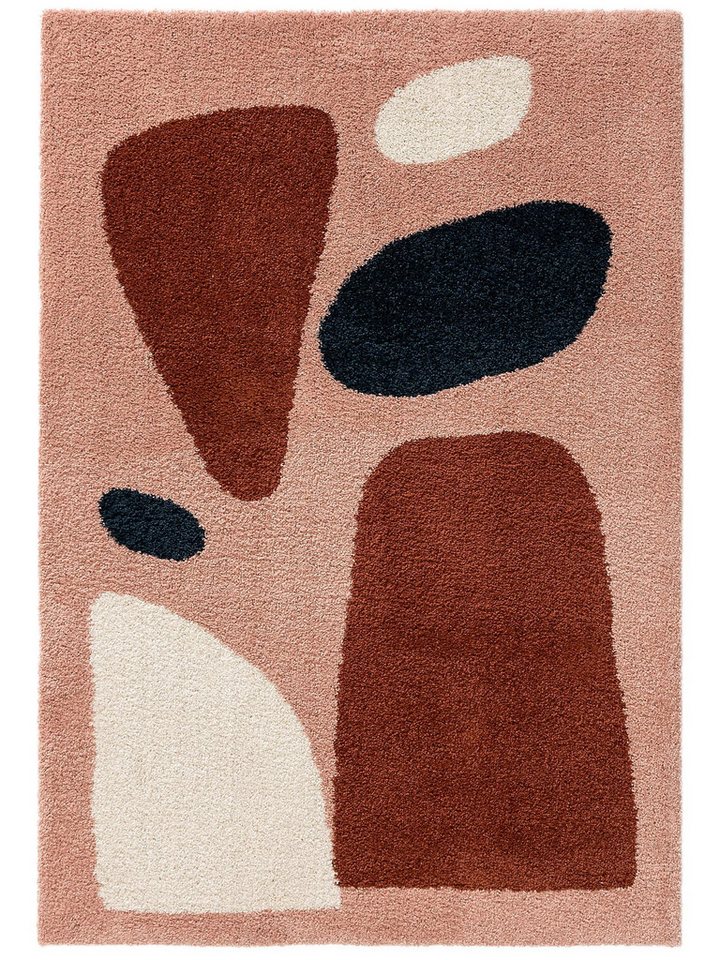 benuta Hochflor-Teppich Louise, rechteckig, Höhe: 21 mm, Teppich Wohn-, Ess- und Schlafzimmer, Flur, Kunstfaser, Gemütlich – Bild 2 von 5