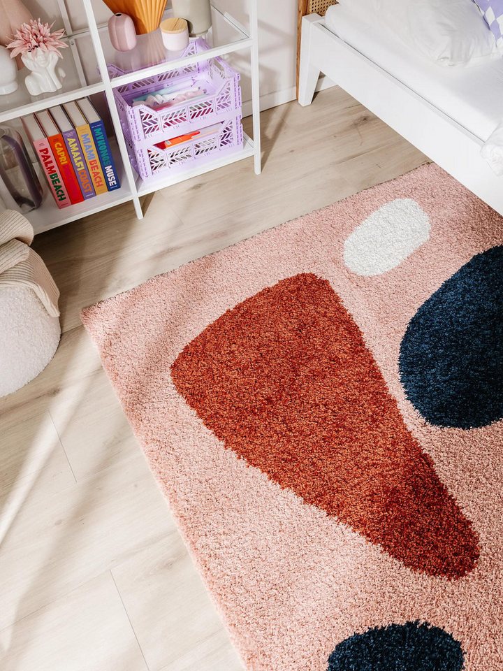 benuta Hochflor-Teppich Louise, rechteckig, Höhe: 21 mm, Teppich Wohn-, Ess- und Schlafzimmer, Flur, Kunstfaser, Gemütlich – Bild 3 von 5