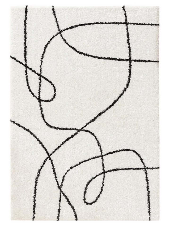 benuta Hochflor-Teppich Louise, rechteckig, Höhe: 21 mm, Teppich Wohn-, Ess- und Schlafzimmer, Flur, Kunstfaser, Gemütlich – Bild 2 von 5