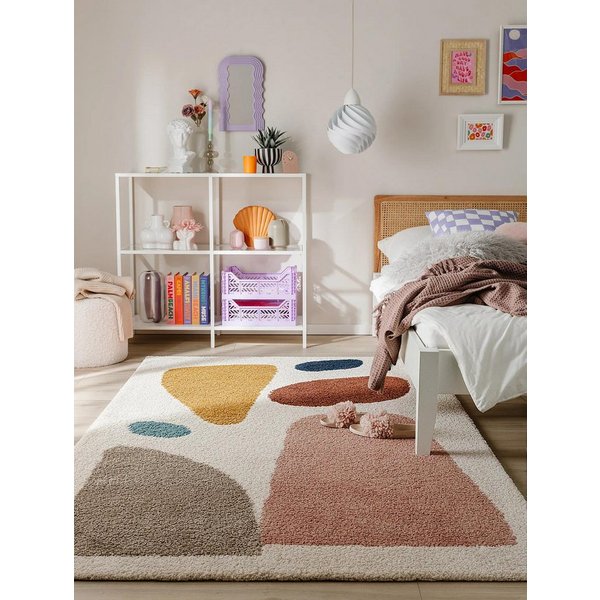 benuta Hochflor-Teppich Louise, rechteckig, Höhe: 21 mm, Teppich Wohn-, Ess- und Schlafzimmer, Flur, Kunstfaser, Gemütlich