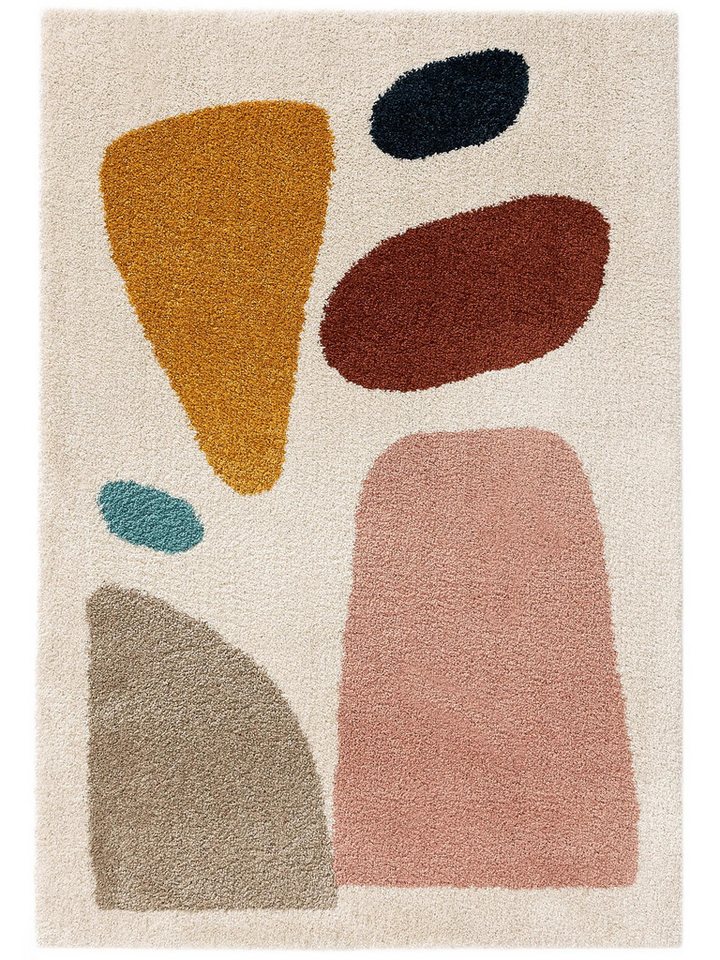 benuta Hochflor-Teppich Louise, rechteckig, Höhe: 21 mm, Teppich Wohn-, Ess- und Schlafzimmer, Flur, Kunstfaser, Gemütlich – Bild 2 von 5